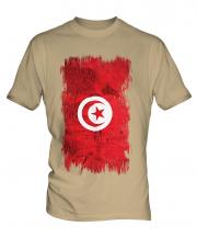 Tunisia Grunge Flag Mens T-Shirt