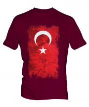 Turkey Grunge Flag Mens T-Shirt