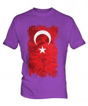 Turkey Grunge Flag Mens T-Shirt