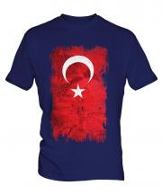 Turkey Grunge Flag Mens T-Shirt