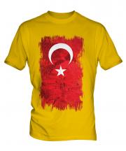 Turkey Grunge Flag Mens T-Shirt
