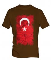 Turkey Grunge Flag Mens T-Shirt