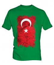 Turkey Grunge Flag Mens T-Shirt
