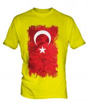 Turkey Grunge Flag Mens T-Shirt
