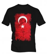 Turkey Grunge Flag Mens T-Shirt