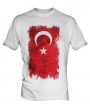 Turkey Grunge Flag Mens T-Shirt