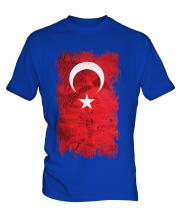 Turkey Grunge Flag Mens T-Shirt