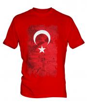 Turkey Grunge Flag Mens T-Shirt