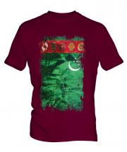 Turkmenistan Grunge Flag Mens T-Shirt