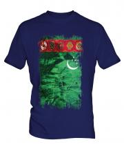 Turkmenistan Grunge Flag Mens T-Shirt