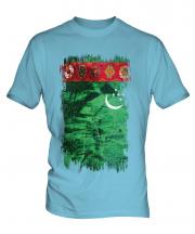 Turkmenistan Grunge Flag Mens T-Shirt