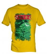 Turkmenistan Grunge Flag Mens T-Shirt