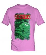 Turkmenistan Grunge Flag Mens T-Shirt