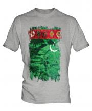 Turkmenistan Grunge Flag Mens T-Shirt