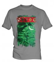 Turkmenistan Grunge Flag Mens T-Shirt
