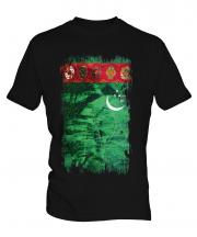 Turkmenistan Grunge Flag Mens T-Shirt