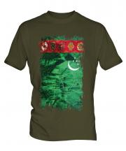 Turkmenistan Grunge Flag Mens T-Shirt