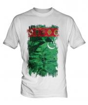 Turkmenistan Grunge Flag Mens T-Shirt