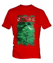 Turkmenistan Grunge Flag Mens T-Shirt