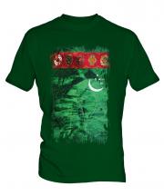 Turkmenistan Grunge Flag Mens T-Shirt