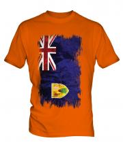 Turks And Caicos Islands Grunge Flag Mens T-Shirt