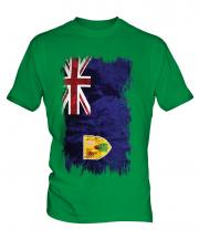 Turks And Caicos Islands Grunge Flag Mens T-Shirt