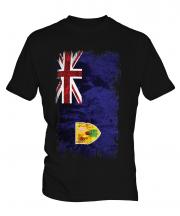 Turks And Caicos Islands Grunge Flag Mens T-Shirt