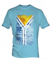 Tuva Grunge Flag Mens T-Shirt