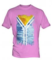 Tuva Grunge Flag Mens T-Shirt