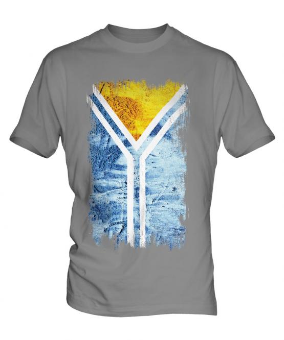 Tuva Grunge Flag Mens T-Shirt