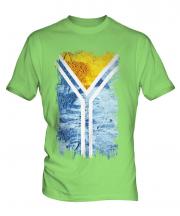 Tuva Grunge Flag Mens T-Shirt