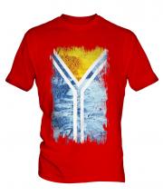 Tuva Grunge Flag Mens T-Shirt