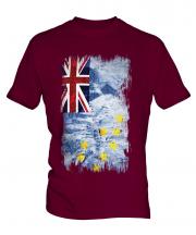 Tuvalu Grunge Flag Mens T-Shirt
