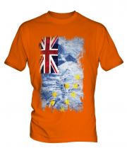 Tuvalu Grunge Flag Mens T-Shirt