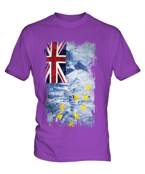 Tuvalu Grunge Flag Mens T-Shirt