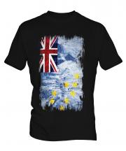 Tuvalu Grunge Flag Mens T-Shirt