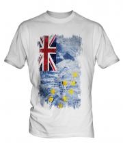 Tuvalu Grunge Flag Mens T-Shirt