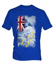 Tuvalu Grunge Flag Mens T-Shirt