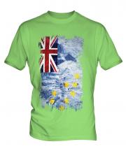 Tuvalu Grunge Flag Mens T-Shirt