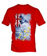 Tuvalu Grunge Flag Mens T-Shirt
