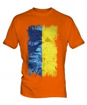 Ukraine Grunge Flag Mens T-Shirt