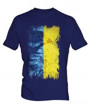 Ukraine Grunge Flag Mens T-Shirt