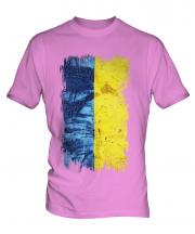 Ukraine Grunge Flag Mens T-Shirt