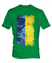 Ukraine Grunge Flag Mens T-Shirt