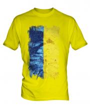 Ukraine Grunge Flag Mens T-Shirt