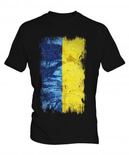 Ukraine Grunge Flag Mens T-Shirt