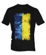 Ukraine Grunge Flag Mens T-Shirt