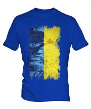 Ukraine Grunge Flag Mens T-Shirt