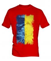 Ukraine Grunge Flag Mens T-Shirt