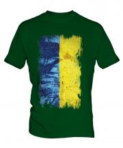 Ukraine Grunge Flag Mens T-Shirt